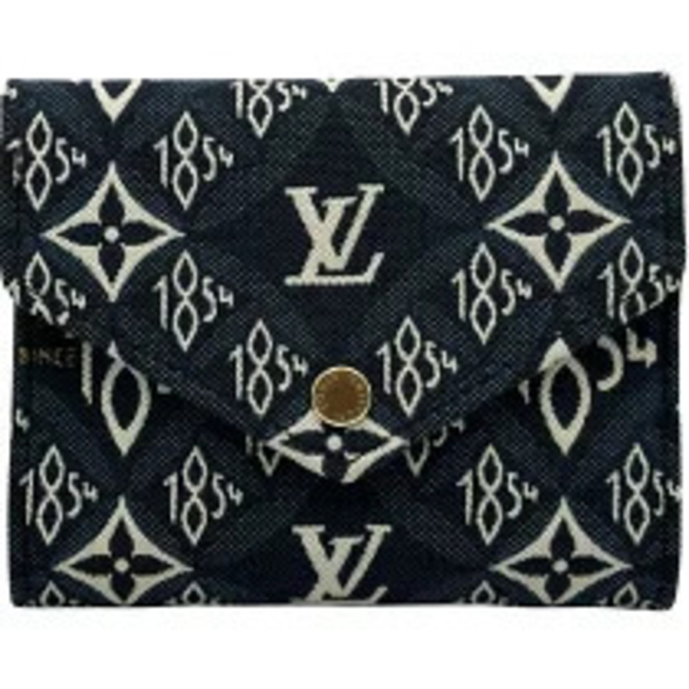 Louis Vuitton Portefeuille Victorine Since 1984 Blue Jacquard Bi fold Wallet